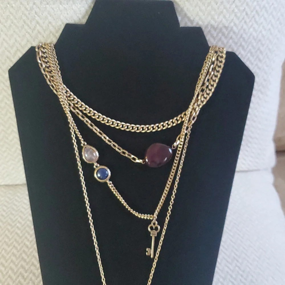 Free People Zella Layered Necklace/Gold - Picture 6 of 11